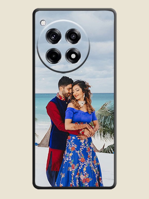 Custom Full Single Pic Upload On Space Black Personalized Soft Matte Phone Covers - OnePlus 12R 5G