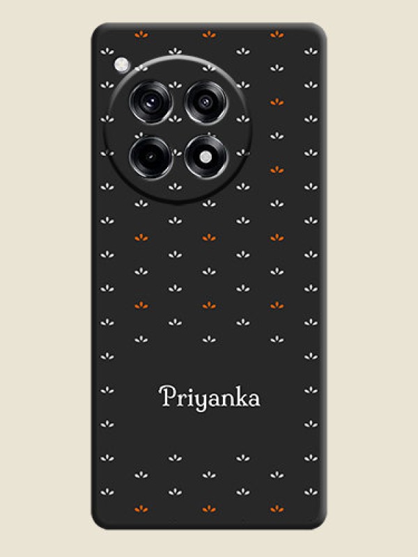 Custom Simple Pattern With Custom Text On Space Black Personalized Soft Matte Phone Covers - OnePlus 12R 5G