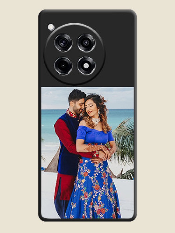 Custom Image Upload With Space Black Color On Custom Soft Matte Mobile Back Cover - OnePlus 12R 5G