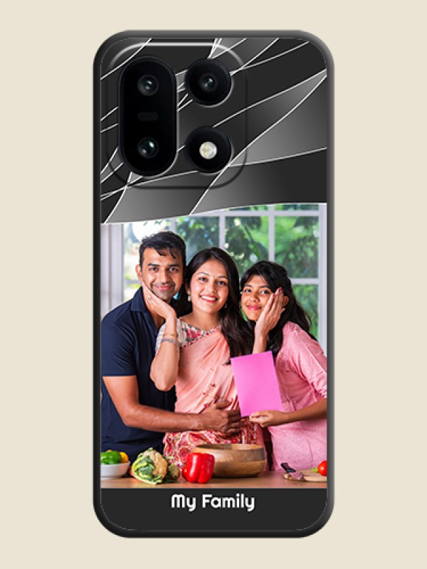 Custom Mixed Wave Lines on Photo On Space Black Custom Soft Matte Mobile Back Cover - OnePlus 15 5G