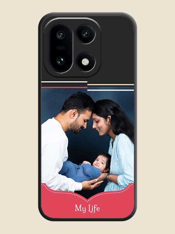 Custom Classic Plain Design with Name On Space Black Custom Soft Matte Mobile Back Cover - OnePlus 15 5G