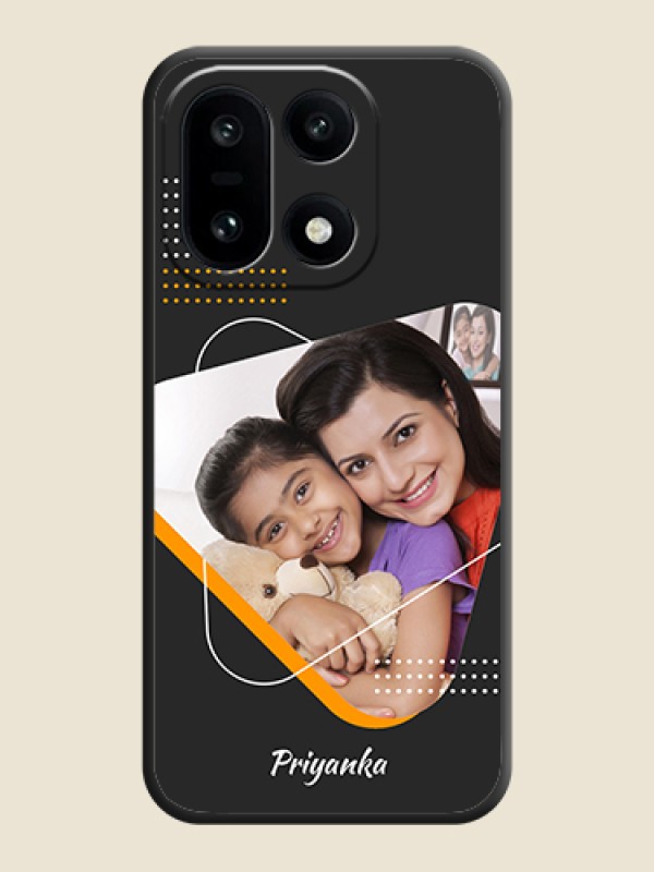 Custom Yellow Triangle on Photo On Space Black Custom Soft Matte Mobile Back Cover - OnePlus 15 5G