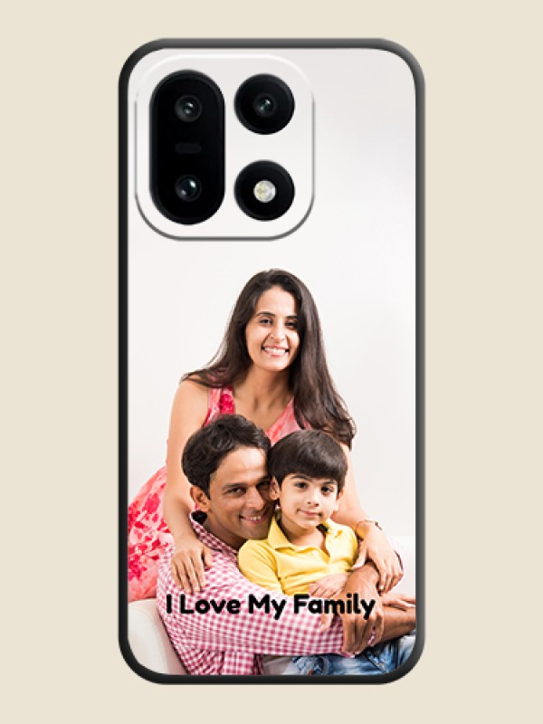 Custom Full Single Pic Upload With Text On Space Black Custom Soft Matte Mobile Back Cover - OnePlus 15 5G
