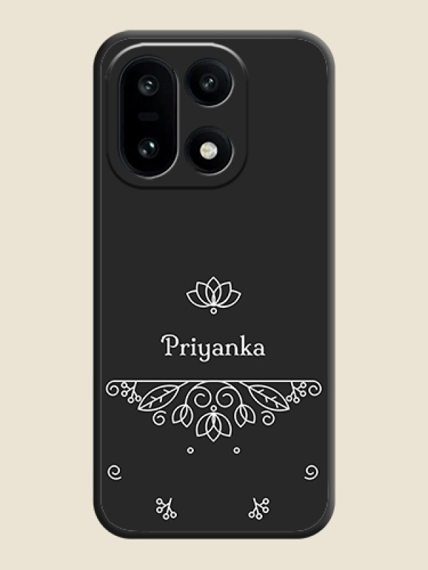 Custom Lotus Garden Custom Text On Space Black Custom Soft Matte Mobile Back Cover - OnePlus 15 5G