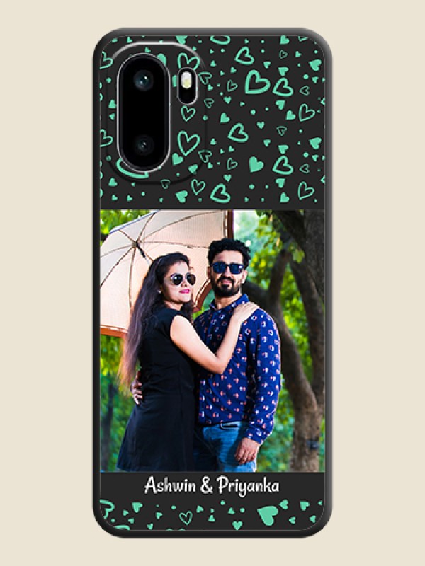 Custom Sea Green Indefinite Love Pattern on Photo On Space Black Custom Soft Matte Mobile Back Cover - OnePlus 15R 5G