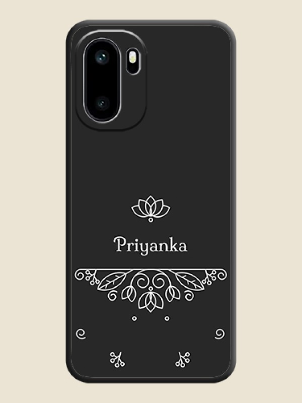 Custom Lotus Garden Custom Text On Space Black Custom Soft Matte Mobile Back Cover - OnePlus 15R 5G