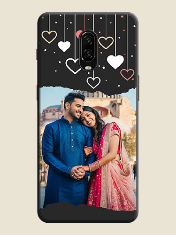 Custom Love Hangings with Splash Wave Picture on Space Black Custom Soft Matte Phone Back Cover - OnePlus 6T