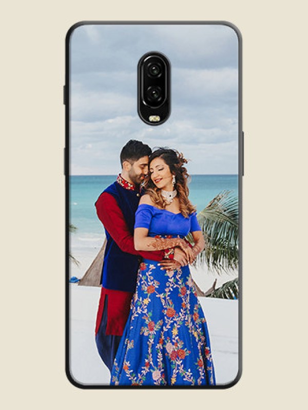 Custom Full Single Pic Upload On Space Black Personalized Soft Matte Phone Covers -Oneplus 6T