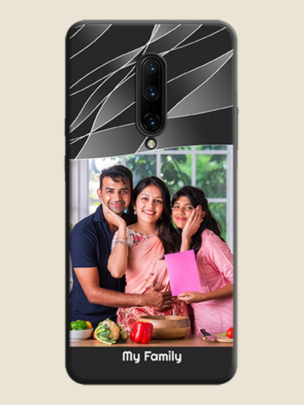 Custom Mixed Wave Lines - Photo on Space Black Soft Matte Mobile Cover - OnePlus 7 Pro