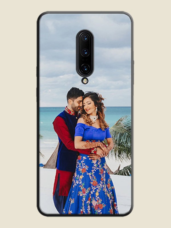 Custom Full Single Pic Upload On Space Black Personalized Soft Matte Phone Covers -Oneplus 7 Pro