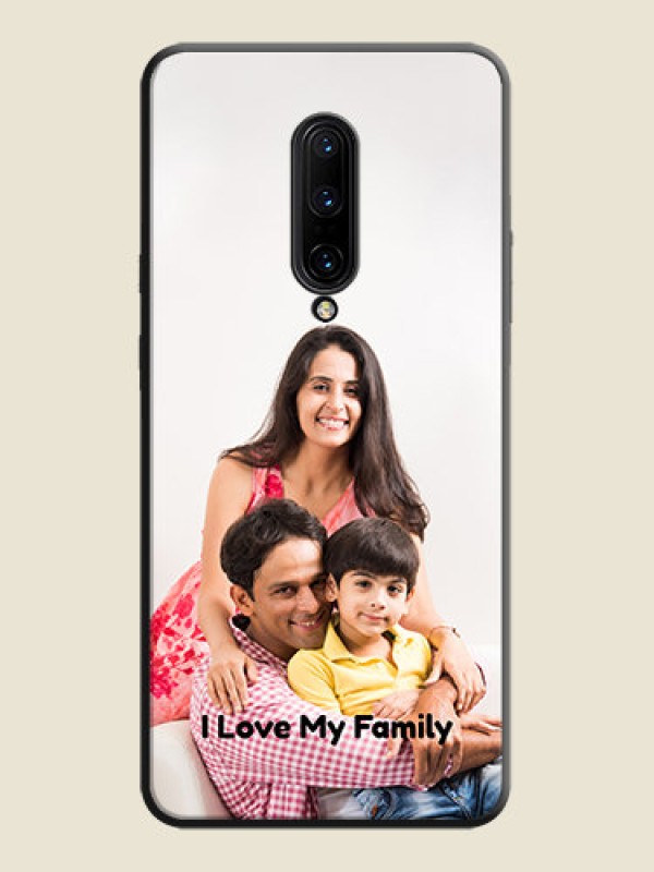 Custom Full Single Pic Upload With Text On Space Black Personalized Soft Matte Phone Covers -Oneplus 7 Pro
