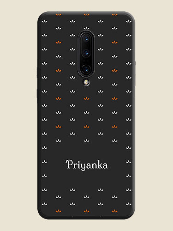 Custom Simple Pattern With Custom Text On Space Black Personalized Soft Matte Phone Covers -Oneplus 7 Pro