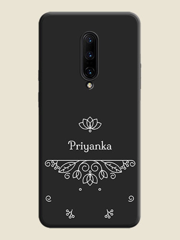 Custom Lotus Garden Custom Text On Space Black Personalized Soft Matte Phone Covers -Oneplus 7 Pro