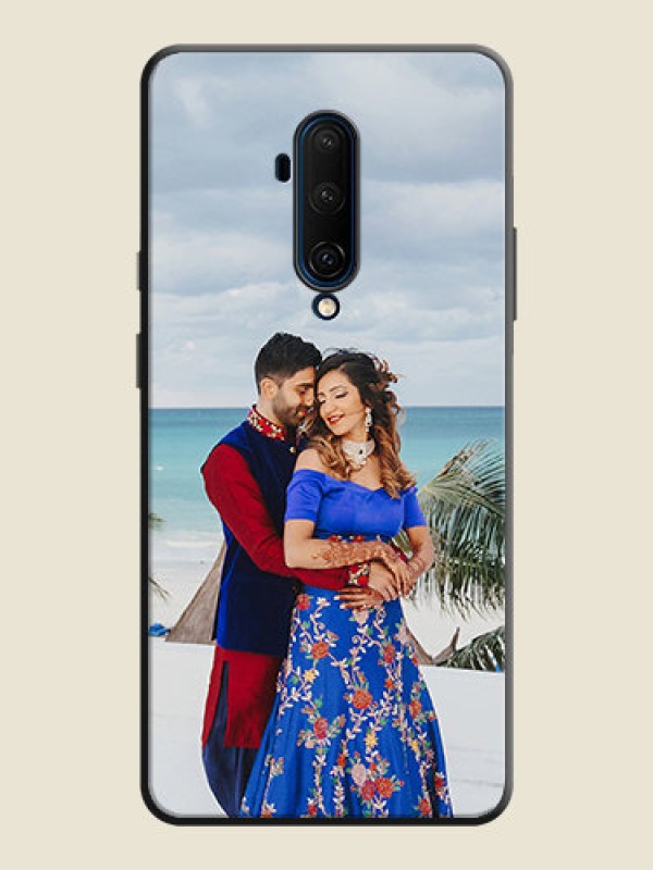 Custom Full Single Pic Upload On Space Black Personalized Soft Matte Phone Covers -Oneplus 7T Pro
