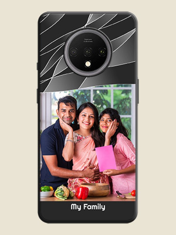 Custom Mixed Wave Lines - Photo on Space Black Soft Matte Mobile Cover - OnePlus 7T