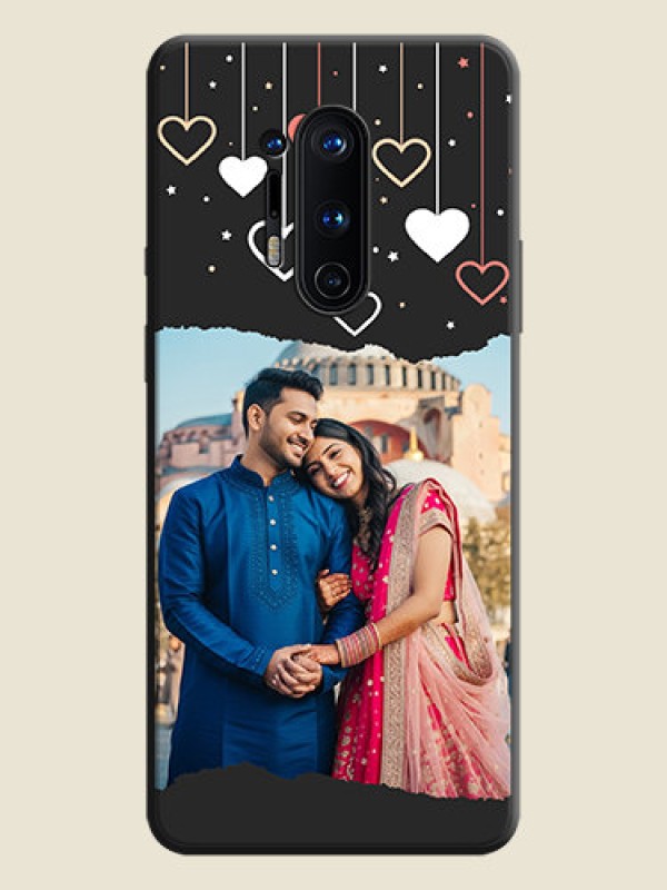 Custom Love Hangings with Splash Wave Picture on Space Black Custom Soft Matte Phone Back Cover - OnePlus 8 Pro