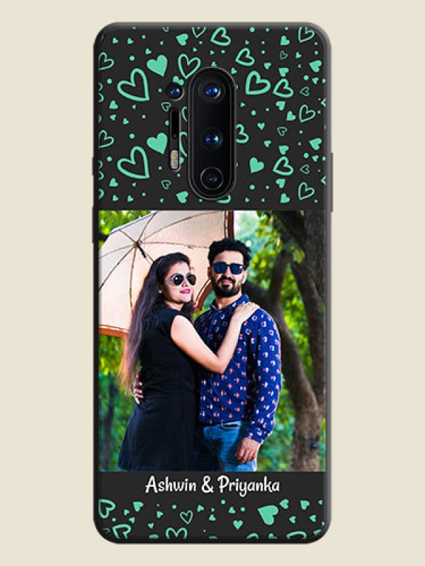 Custom Sea Green Indefinite Love Pattern - Photo on Space Black Soft Matte Mobile Cover - OnePlus 8 Pro