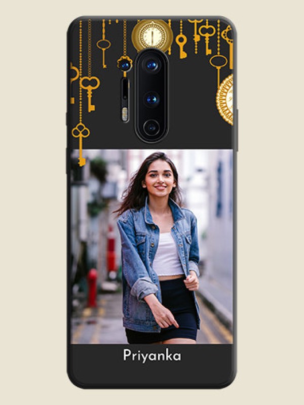 Custom Decorative Design with Text on Space Black Custom Soft Matte Back Cover - OnePlus 8 Pro