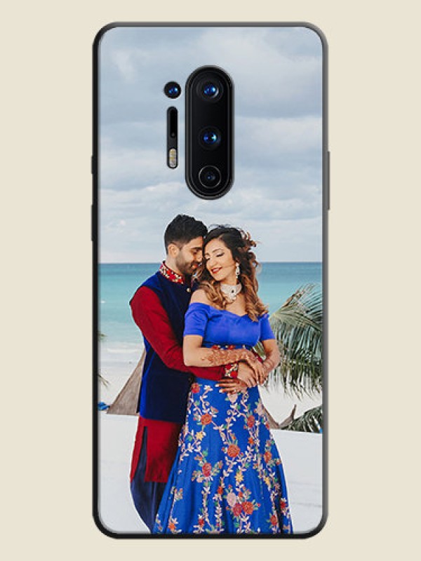 Custom Full Single Pic Upload On Space Black Personalized Soft Matte Phone Covers -Oneplus 8 Pro