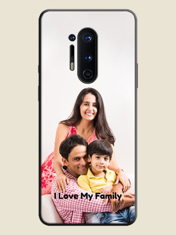 Custom Full Single Pic Upload With Text On Space Black Personalized Soft Matte Phone Covers -Oneplus 8 Pro