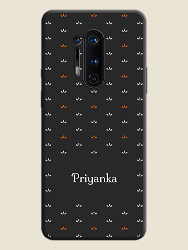 Custom Simple Pattern With Custom Text On Space Black Personalized Soft Matte Phone Covers -Oneplus 8 Pro