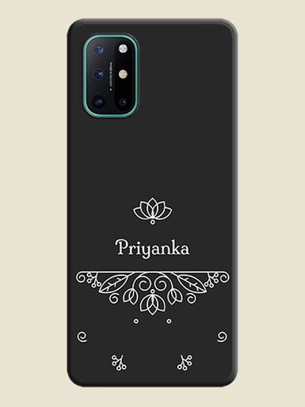 Custom Lotus Garden Custom Text On Space Black Personalized Soft Matte Phone Covers -Oneplus 8T