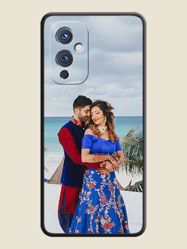 Custom Full Single Pic Upload On Space Black Personalized Soft Matte Phone Covers -Oneplus 9 5G