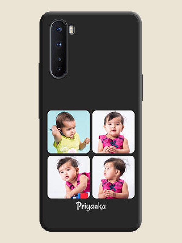 Custom Floral Art with 6 Image Holder - Photo on Space Black Soft Matte Mobile Case - OnePlus Nord 5G