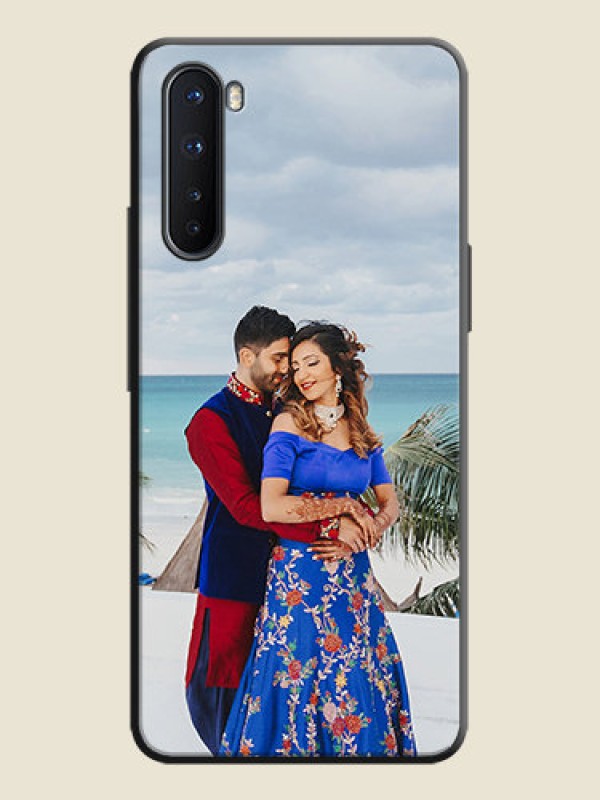 Custom Full Single Pic Upload On Space Black Personalized Soft Matte Phone Covers -Oneplus Nord 5G