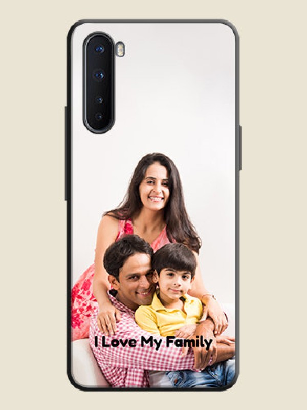 Custom Full Single Pic Upload With Text On Space Black Personalized Soft Matte Phone Covers -Oneplus Nord 5G