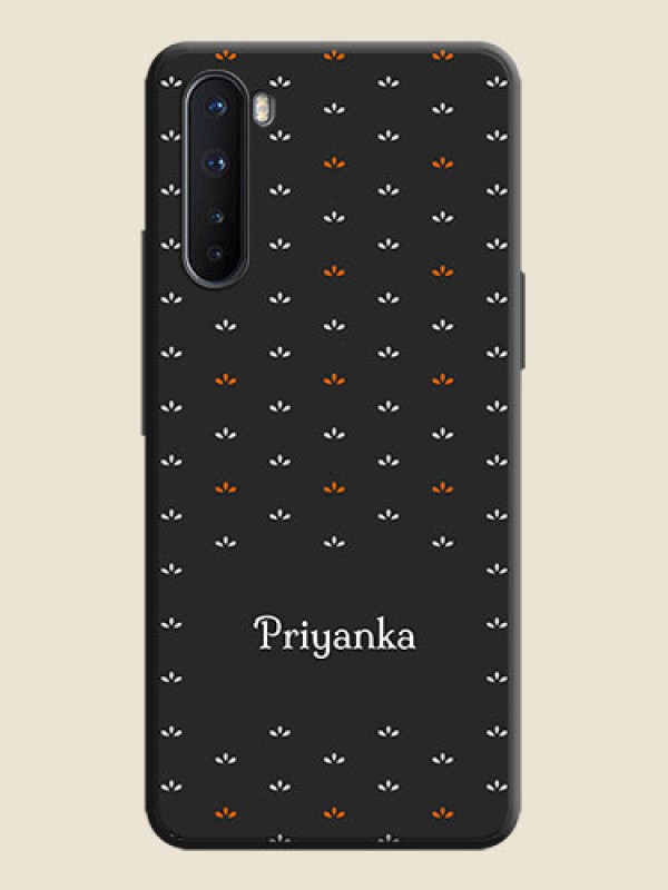 Custom Simple Pattern With Custom Text On Space Black Personalized Soft Matte Phone Covers -Oneplus Nord 5G