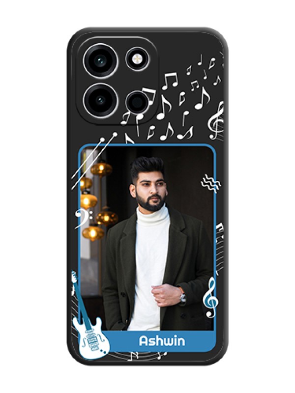 Custom Musical Theme Design with Text on Photo On Space Black Custom Soft Matte Mobile Back Cover - OnePlus Nord 6 5G