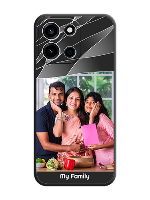 Custom Mixed Wave Lines on Photo On Space Black Custom Soft Matte Mobile Back Cover - OnePlus Nord 6 5G