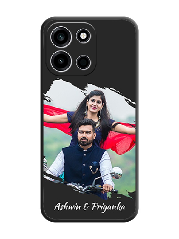 Custom Grunge Brush Strokes on Photo On Space Black Custom Soft Matte Mobile Back Cover - OnePlus Nord 6 5G