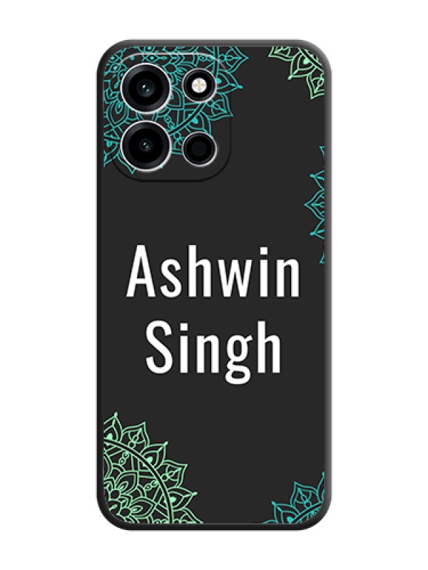 Custom Your Name with Floral Design On Space Black Custom Soft Matte Mobile Back Cover - OnePlus Nord 6 5G