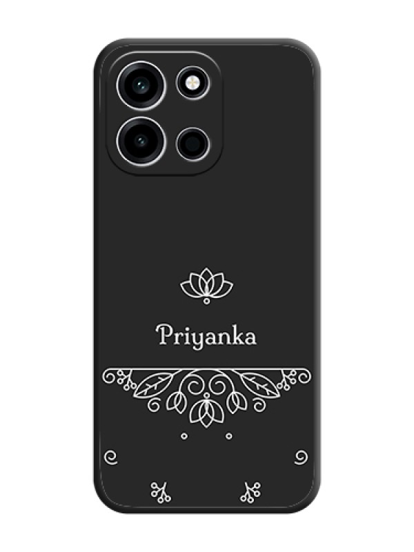 Custom Lotus Garden Custom Text On Space Black Custom Soft Matte Mobile Back Cover - OnePlus Nord 6 5G