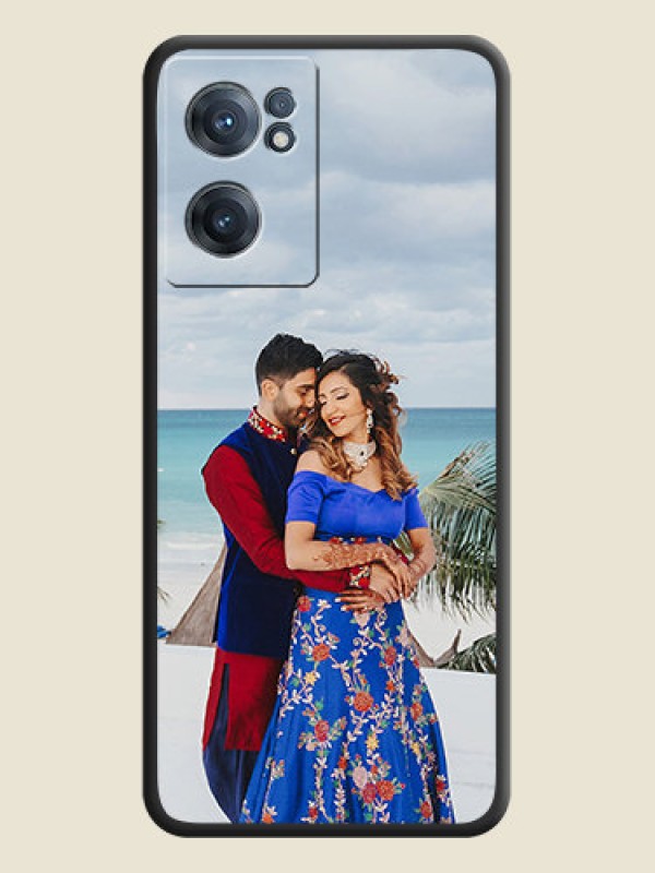 Custom Full Single Pic Upload On Space Black Personalized Soft Matte Phone Covers -Oneplus Nord Ce 2 5G