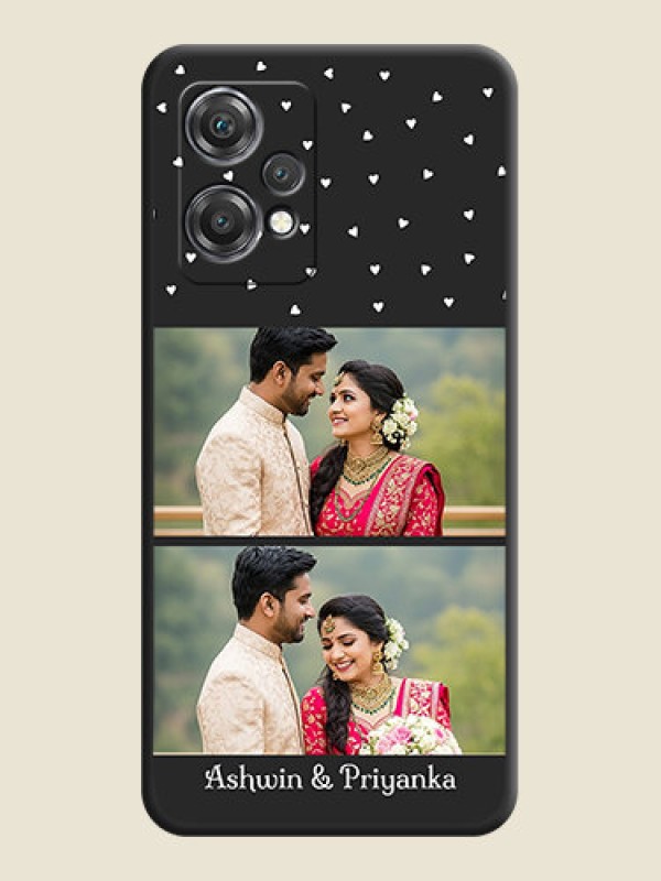 Custom Miniature Love Symbols with Name on Space Black Custom Soft Matte Back Cover - OnePlus Nord CE 2 Lite 5G
