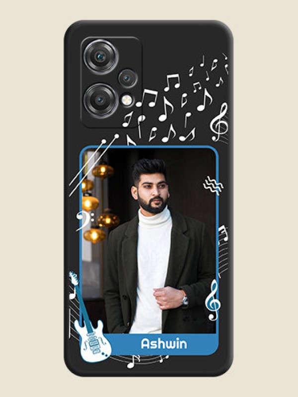 Custom Musical Theme Design with Text on Photo on Space Black Soft Matte Mobile Case - OnePlus Nord CE 2 Lite 5G