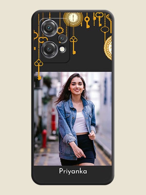 Custom Decorative Design with Text on Space Black Custom Soft Matte Back Cover - OnePlus Nord CE 2 Lite 5G