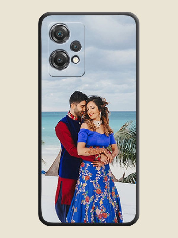Custom Full Single Pic Upload On Space Black Personalized Soft Matte Phone Covers -Oneplus Nord Ce 2 Lite 5G