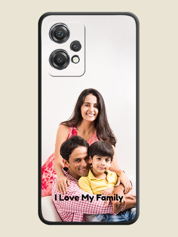 Custom Full Single Pic Upload With Text On Space Black Personalized Soft Matte Phone Covers -Oneplus Nord Ce 2 Lite 5G
