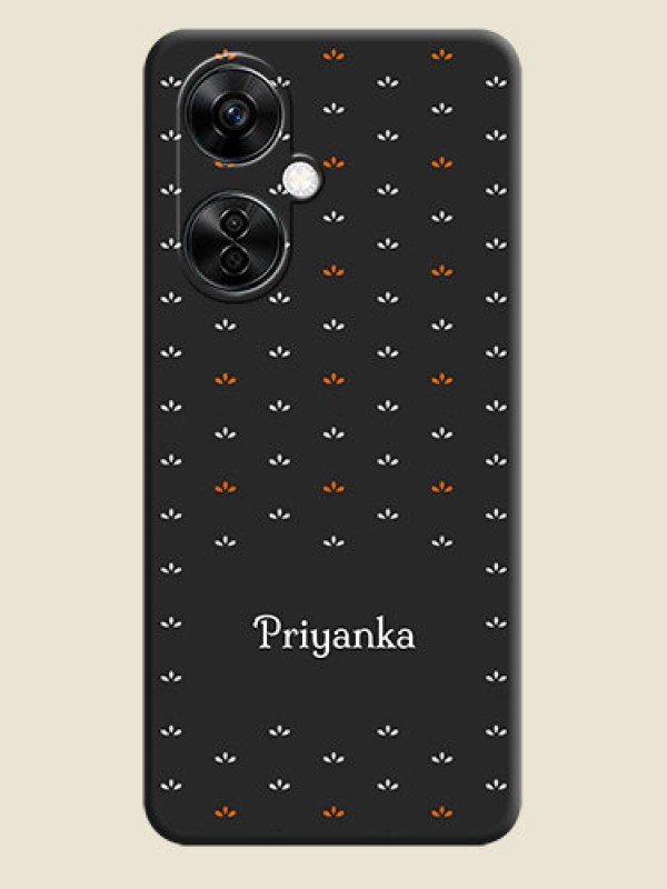 Custom Simple Pattern With Custom Text On Space Black Personalized Soft Matte Phone Covers -Oneplus Nord Ce 3 Lite 5G