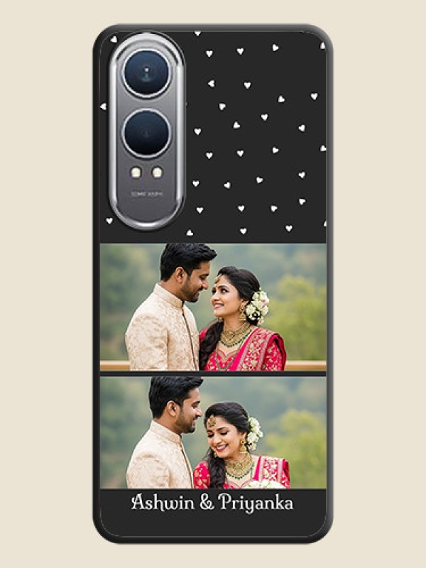 Custom Miniature Love Symbols with Name On Space Black Custom Soft Matte Mobile Back Cover - OnePlus Nord CE 4 Lite 5G