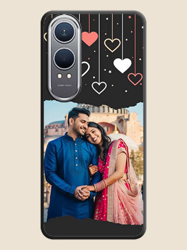 Custom Love Hangings with Splash Wave Picture On Space Black Custom Soft Matte Mobile Back Cover - OnePlus Nord CE 4 Lite 5G