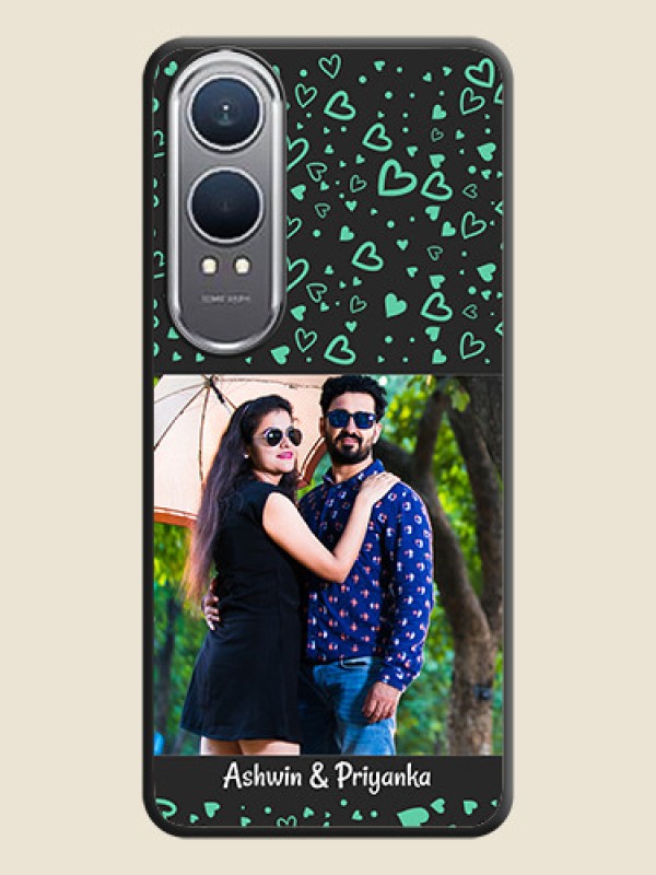 Custom Sea Green Indefinite Love Pattern on Photo On Space Black Custom Soft Matte Mobile Back Cover - OnePlus Nord CE 4 Lite 5G