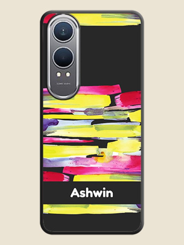 Custom Brush Coloured On Space Black Custom Soft Matte Mobile Back Cover - OnePlus Nord CE 4 Lite 5G