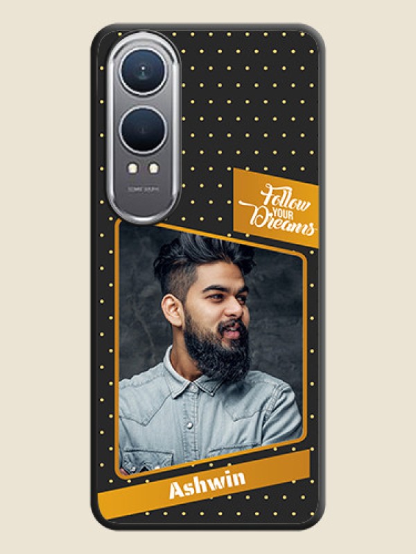 Custom Follow Your Dreams with White Dots On Space Black Custom Soft Matte Mobile Back Cover - OnePlus Nord CE 4 Lite 5G