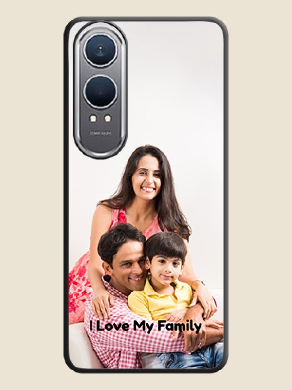 Custom Full Single Pic Upload With Text On Space Black Custom Soft Matte Mobile Back Cover - OnePlus Nord CE 4 Lite 5G