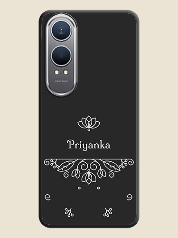 Custom Lotus Garden Custom Text On Space Black Custom Soft Matte Mobile Back Cover - OnePlus Nord CE 4 Lite 5G
